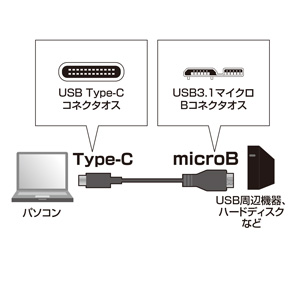 5個セット サンワサプライ USB3.1Gen2TypeC-microBケーブル ASNKU31