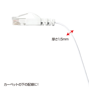 LANケーブル 3m Cat6 ホワイト ラッチカバー付き カテゴリ6A への字ラッチ 3m スリムケーブル ツメ折れ防止