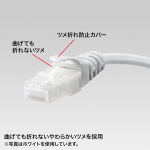 ツメ折れ防止 LANケーブル Cat5e 2m ブラック LA-Y5TS-02BKの販売商品 |通販ならサンワダイレクト