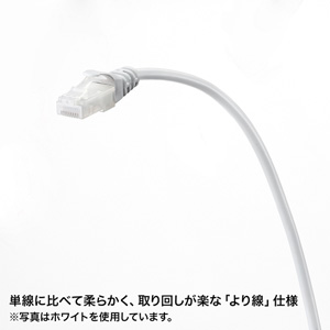 ツメ折れ防止 LANケーブル Cat5e 2m ブラック LA-Y5TS-02BKの販売商品 |通販ならサンワダイレクト