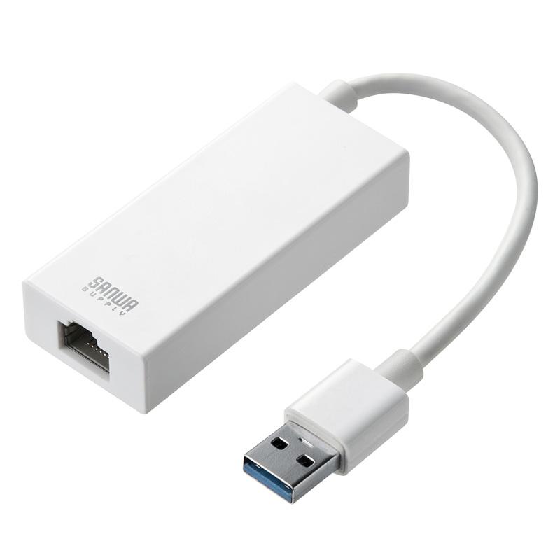 USB-LANアダプター USB3.0 Gigabit ハブ付き ホワイト LAN-ADUR3GHWの販売商品 |通販ならサンワダイレクト