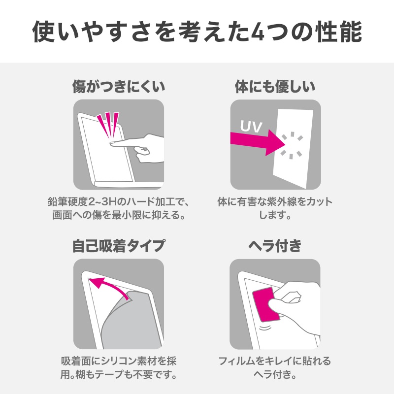 �t���ی�t�B���� 13.3�C���` 16:10 �u���[���C�g���C���g��450nm�ɂ����Ė�26%�J�b�g ���˖h�~ ���ʃe�[�v�s�v