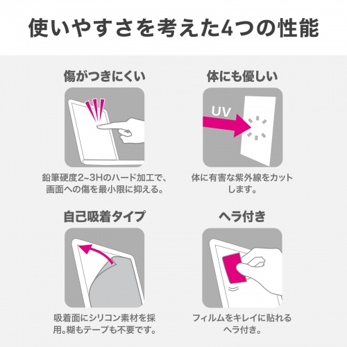 �t���ی�t�B���� 13.3�C���` 16:10 �u���[���C�g���C���g��450nm�ɂ����Ė�26%�J�b�g ���˖h�~ ���ʃe�[�v�s�v