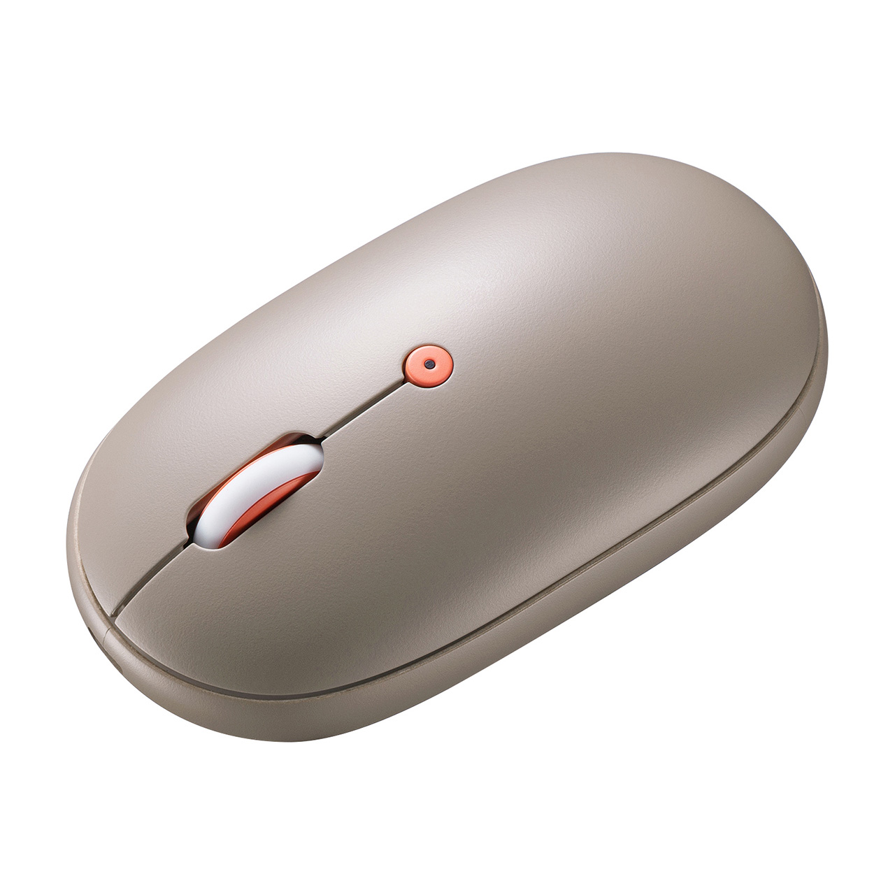 充電式マウス Bluetoothマウス フラットマウス 静音マウス マルチペアリング 3ボタン ブルーLED ベージュ  MA-ASBTBL200の販売商品 通販ならサンワダイレクト