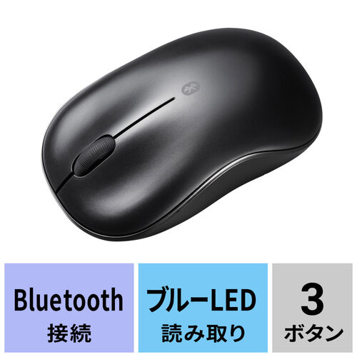 BluetoothブルーLEDマウス（まとめ買い・紙箱パッケージ） MA-BB312BK