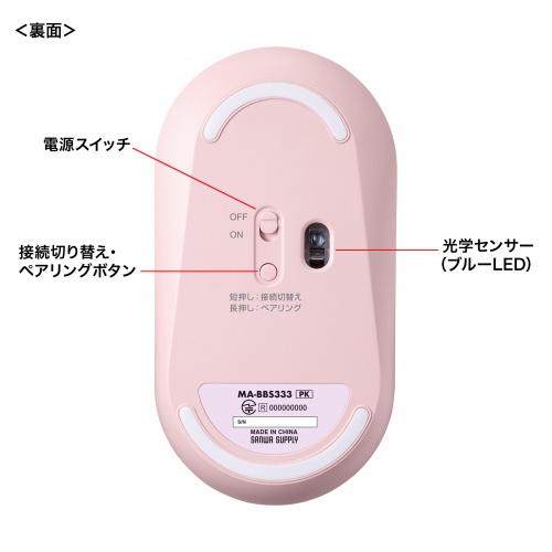 Bluetooth�}�E�X ���^ 3�{�^�� �É� ���킢�� 3��}���`�y�A�����O ���d�r�� ���C�����X ���� �����݃J���[ �s���N