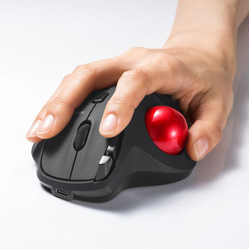 Bluetoothトラックボール（静音・5ボタン・親指操作タイプ）｜サンプル 