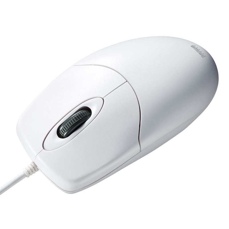 防水マウス 防水防塵 IP68 有線 USB接続 静音ボタン ホワイト MA-IR131BSW