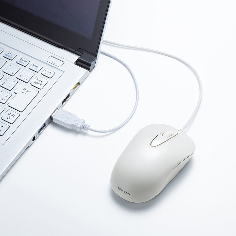 有線マウス(USB接続・レーザー・ホワイト) MA-LS176Wの販売商品 |通販