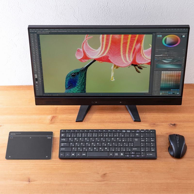 �^�b�`�p�b�h Bluetooth �U���@�\ USB �g���b�N�p�b�h ���C�����X ���^ �����x �X�N���[���L�[�{�[�h �W�F�X�`���[�@�\ Windows��p 7�C���` L�T�C�Y �K�����^