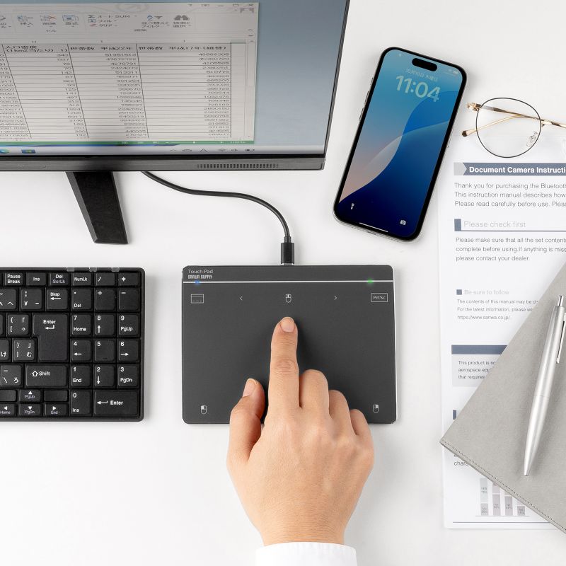 �^�b�`�p�b�h �L�� �U���@�\ USB �g���b�N�p�b�h ���C�����X ���^ �����x �X�N���[���L�[�{�[�h �W�F�X�`���[�@�\ Windows��p 7�C���` L�T�C�Y �K�����^