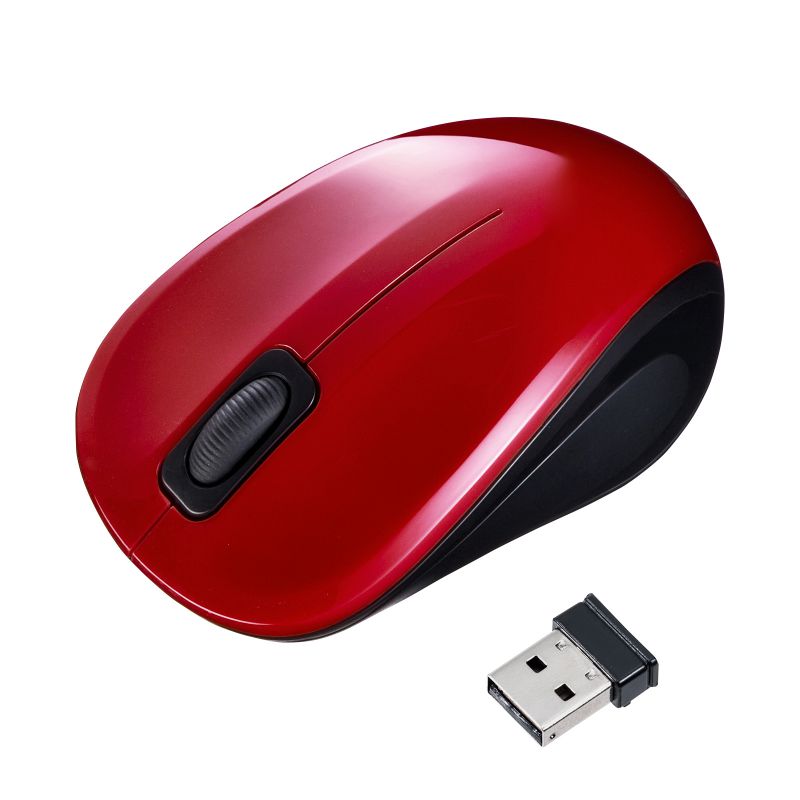 マウス ワイヤレス 無線 静音 抗菌 USB Aコネクタ 3ボタン 2.4GHz ...