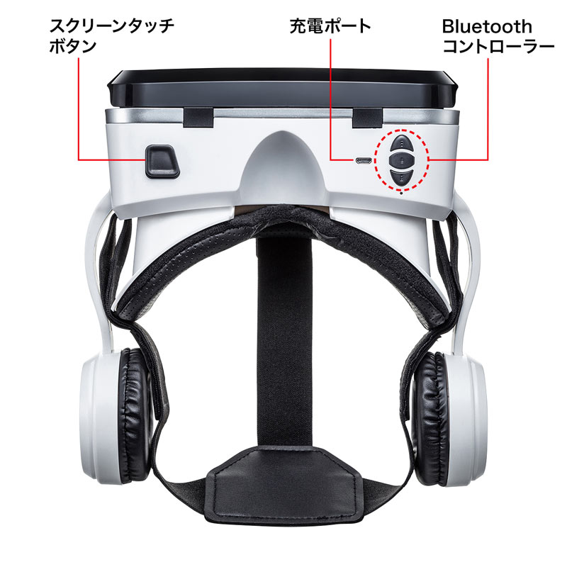 Bluetoothコントローラー内蔵VRゴーグル（ヘッドホン付き） MED-VRG6