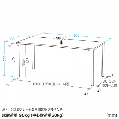 VvfXN [NfXN  ω׏d ee[u 160cm s90cm 70cm ubN y󒍐Yiz MEF-16090BK