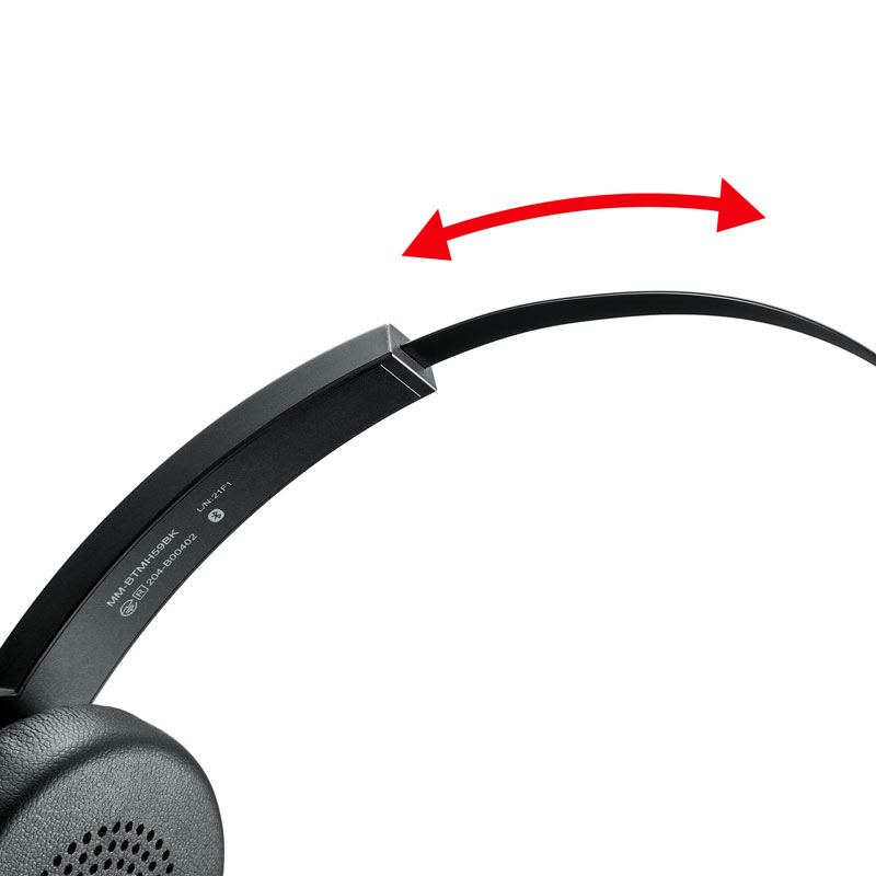 クレードル付きBluetoothヘッドセット 通話用 ノイズキャンセル機能搭載 Windows Mac スマホ タブレット 両耳対応 ミュート機能 無線 全指向性 Type-C MM-BTMH59BK