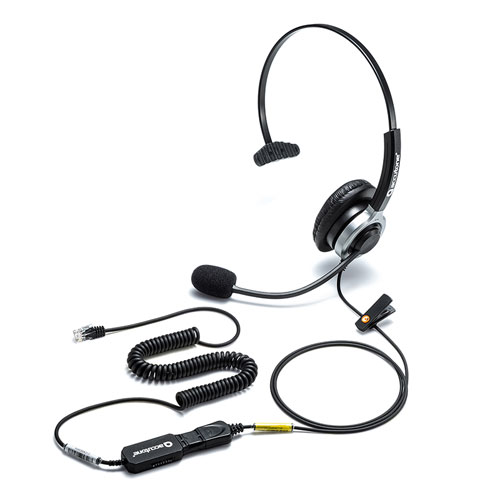 サンワサプライ 電話用ヘッドセット(片耳タイプ) MM-HSRJ02-