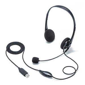 サンワサプライ USBヘッドセット HM-HEA03BK サンワダイレクト本店 サンワサプライ【オフィス・PC周辺通販】