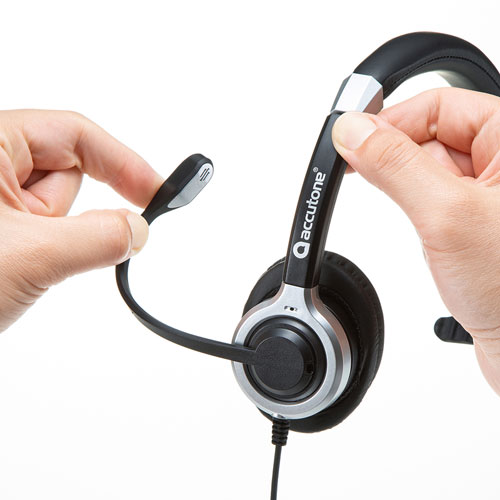 ノイズキャンセリングマイク付きUSBヘッドセット 片耳タイプ PS5対応