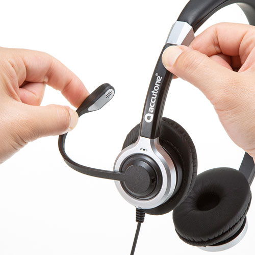 ノイズキャンセリングマイク付きUSBヘッドセット 両耳タイプ PS5対応