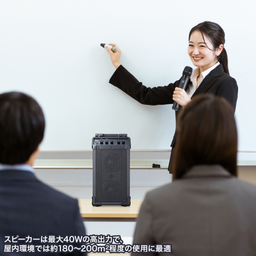 �g���� ���C�����X�}�C�N �X�s�[�J�[�Z�b�g �}�C�N2�{�t 40W �d�r�쓮 AC�d�� ��^ ���[�o�b�O�t�� PA�V�X�e�� �C�x���g �I�� �Z�~�i�[ �u�` ��c �^����