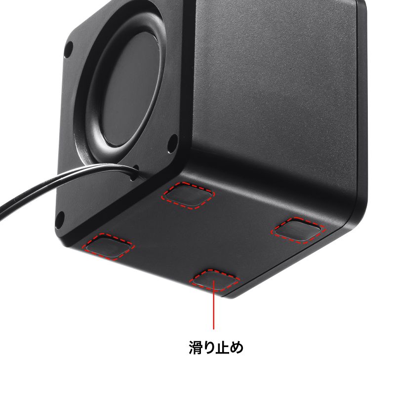USB電源 PCスピーカー 6W出力 3.5mmプラグ接続 パッシブ