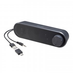 USB�d�� PC�X�s�[�J�[ 6W�o�� 3.5mm�v���O�ڑ� ���^ �T�E���h�o�[�^ 2m�P�[�u��