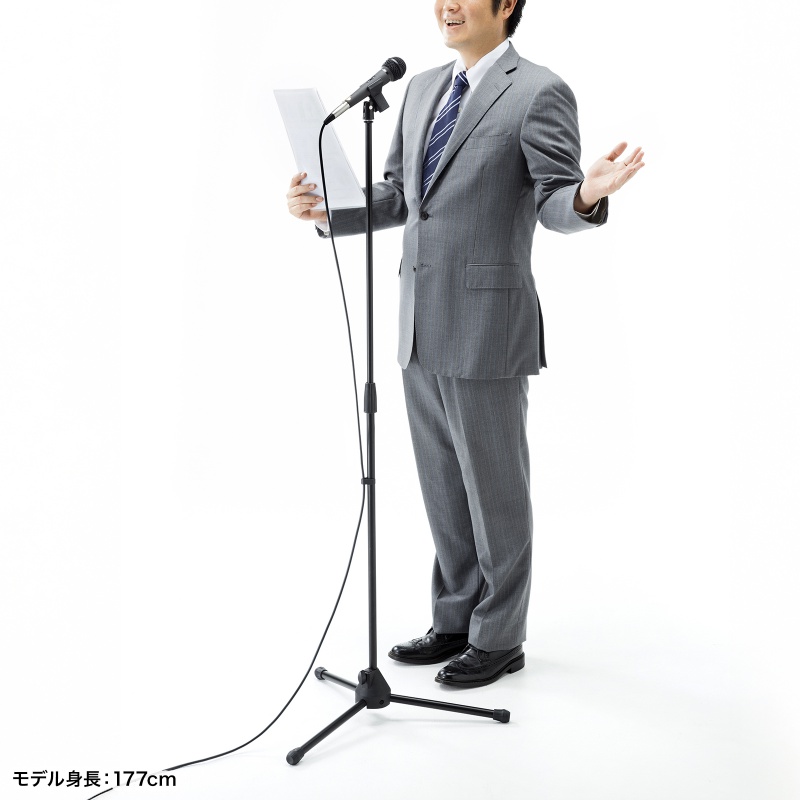 �g���� �}�C�N�X�^���h ���u���X�g���[�g�^ ����81.5-146cm �N���b�v���}�C�N�z���_�[�t �}�C�N���a1.8�`3.5cm�Ή�