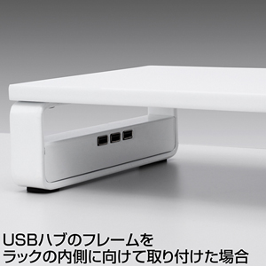 サンワサプライ USBハブ付き机上液晶モニタースタンド MR-LC201HWN-