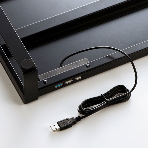 モニター台 電源タップ USBハブ付き デスク 机上モニタスタンド 机上台