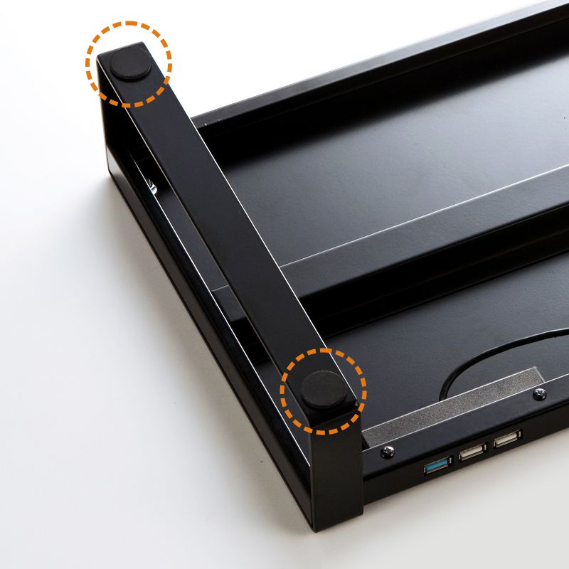 カーボンファイバー調 モニター台 USB-C接続 カーボンファイバー調 モニター台 USB-C接続