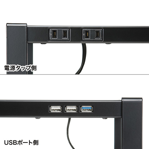 机上ラック タップ USBハブ MR-LC206BKの販売商品 |通販ならサンワ