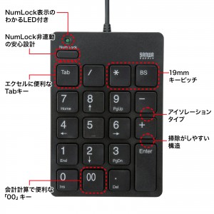 Punkut. USB テンキー ブラック　初期化済み Punkut. USB テンキー ブラック 初期化済み テンキー