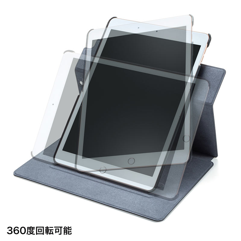 iPad 10.2C` 蒠^P[X 360x]X^h PUU[ ubN PDA-IPAD1619BK