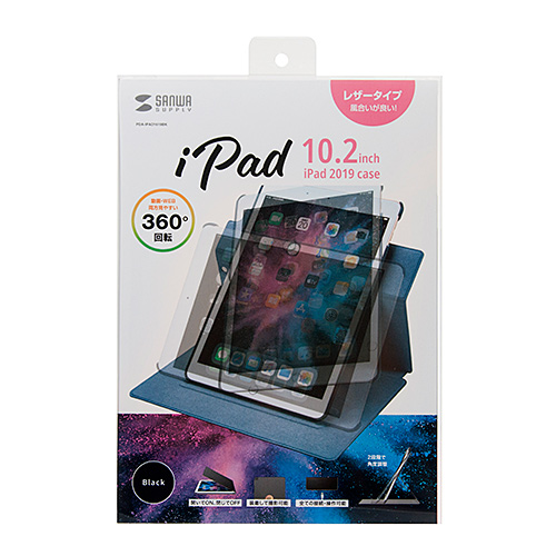 iPad 10.2C` 蒠^P[X 360x]X^h PUU[ ubN PDA-IPAD1619BK