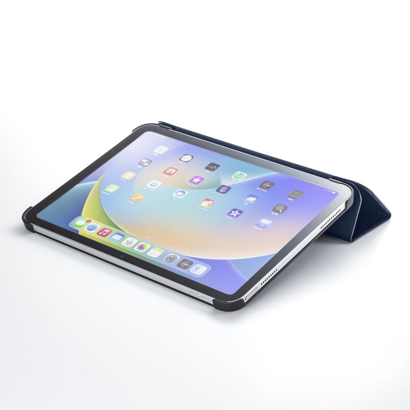 iPad 10.9インチ 第10世代 ソフトレザーケース ネイビー PDA-IPAD1907NV