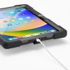 iPadケース 10.9インチ iPad 第10世代 第十世代 耐衝撃ケース 前面保護フィルター付き ハンドル スタンド ショルダーベルト付 360度回転 PDA-IPAD1920BK