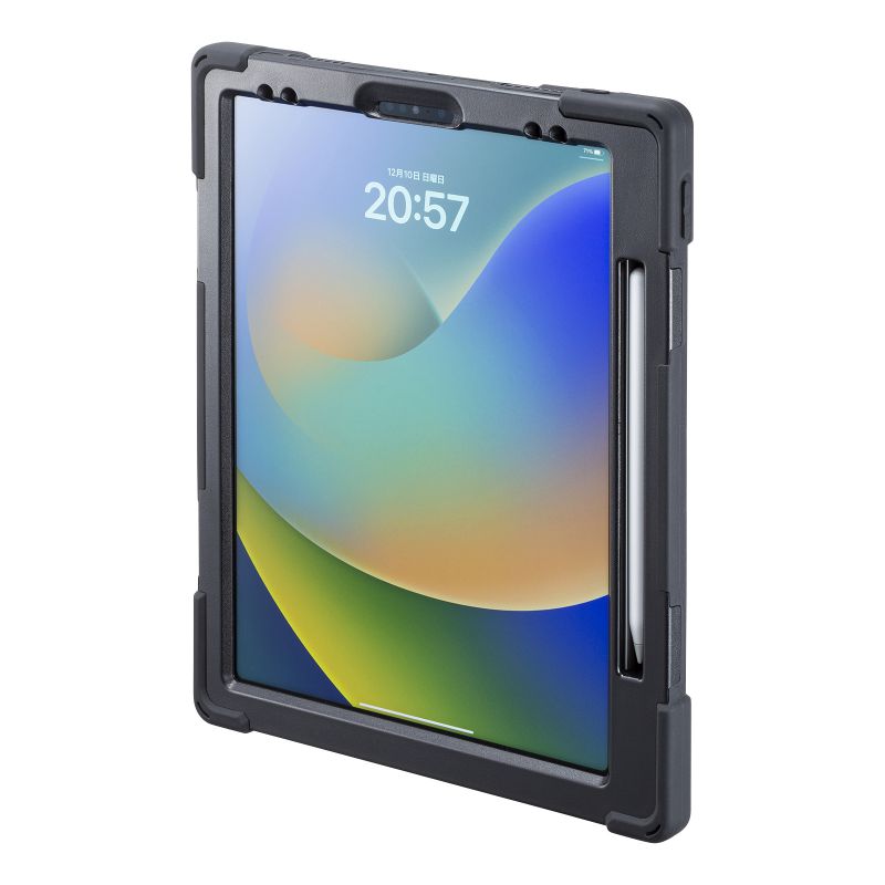 iPad 12.9C` P[X ϏՌ 4 5 6 Ή V_[xg X^h nh t PDA-IPAD2017BK
