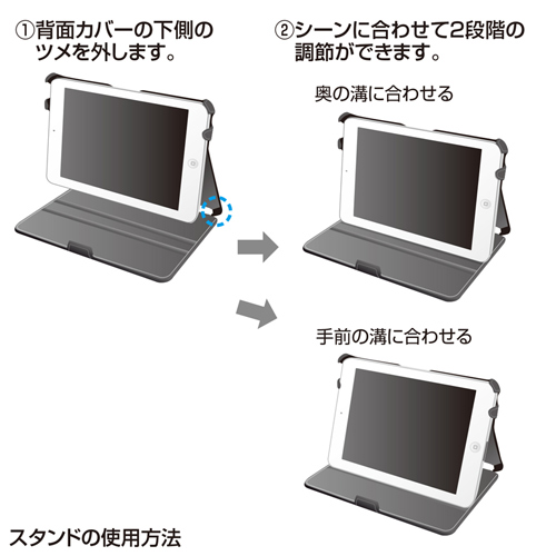 【わけあり在庫処分】iPad miniケース（ソフトレザータイプ・ブラック） PDA-IPAD46BK