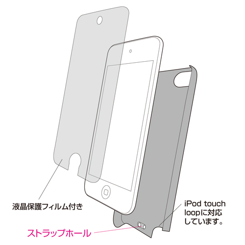 iPod touch 5P[X iNAn[h^CvEu[j PDA-IPOD62BL