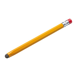 導電繊維タッチペン 鉛筆型 オレンジ