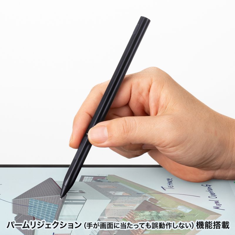 Microsoft Surface専用充電式極細タッチペン ブラック PDA-PEN57BKの 