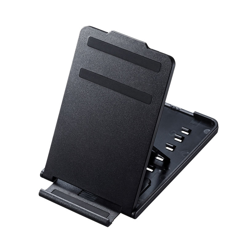 折り畳みスマートフォン・タブレットスタンド PDA-STN33BKの販売商品 