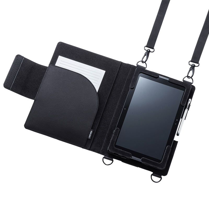 ショルダーベルト付き10.1型タブレットPCケース （背面カメラ対応 