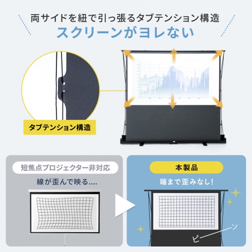 【超短焦点対応】プロジェクタースクリーン　100インチ 超短焦点プロジェクター専用 100インチ環境光抵抗 電動