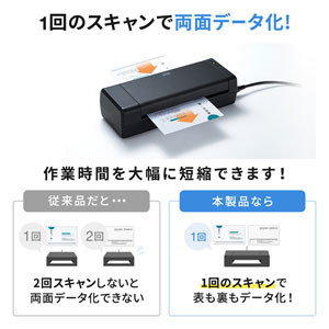 名刺スキャナ 名刺管理 USB接続 OCR搭載 両面スキャン対応 データ化 