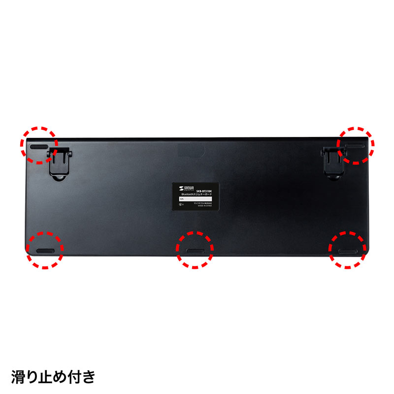 Bluetoothキーボード テンキーあり パンタグラフ 充電式 日本語配列(JIS) ブラック SKB-BT31BK
