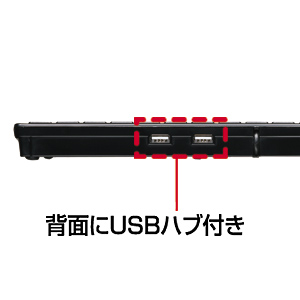 USB2.0 HUBȃXy[XL[{[hiubNEUSBj SKB-SL09UHBK