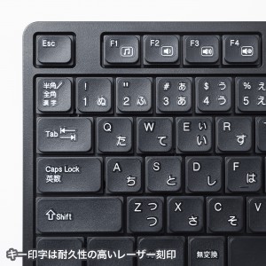 有線キーボード(USB A) テンキーあり メンブレン 静音 日本語配列(JIS) ブラック SKB-SL37BKの販売商品 |通販ならサンワダイレクト