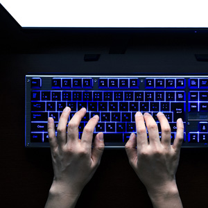 有線キーボード(USB A) バックライト付き テンキーあり
