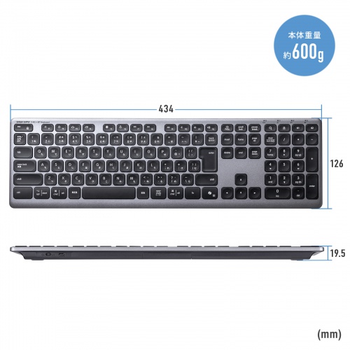 Bluetooth�L�[�{�[�h USB�[�d�� ���C�����X BT�� USB A���V�[�o�[ �}���`�y�A�����O 2.4GHz ���{��z�� �p���^�O���t�� �u���b�N